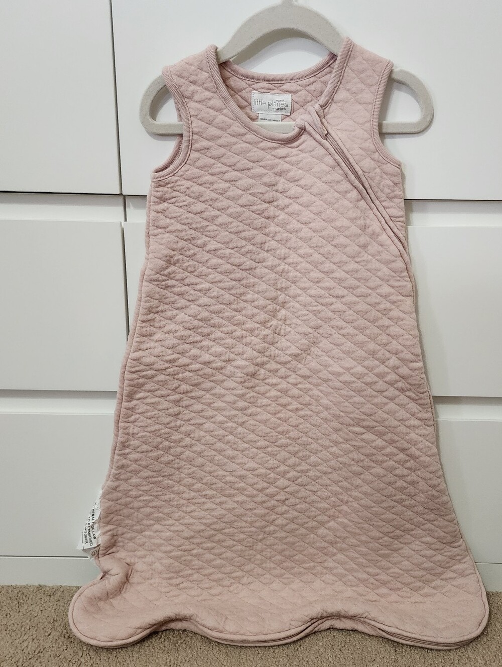 Little Planet By Carters Wearable Blanket Pink Small Organic Cotton Two Way Zip.